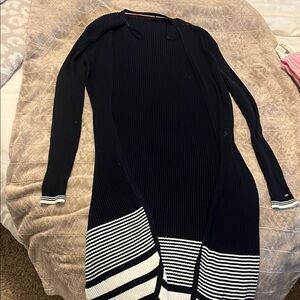 Tommy Hilfiger Black and White Knit Cardigan